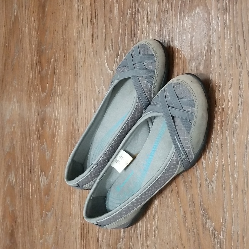 (7½) Champion Comfort Slip On Flats Casual Athleisure Retro Streetwear